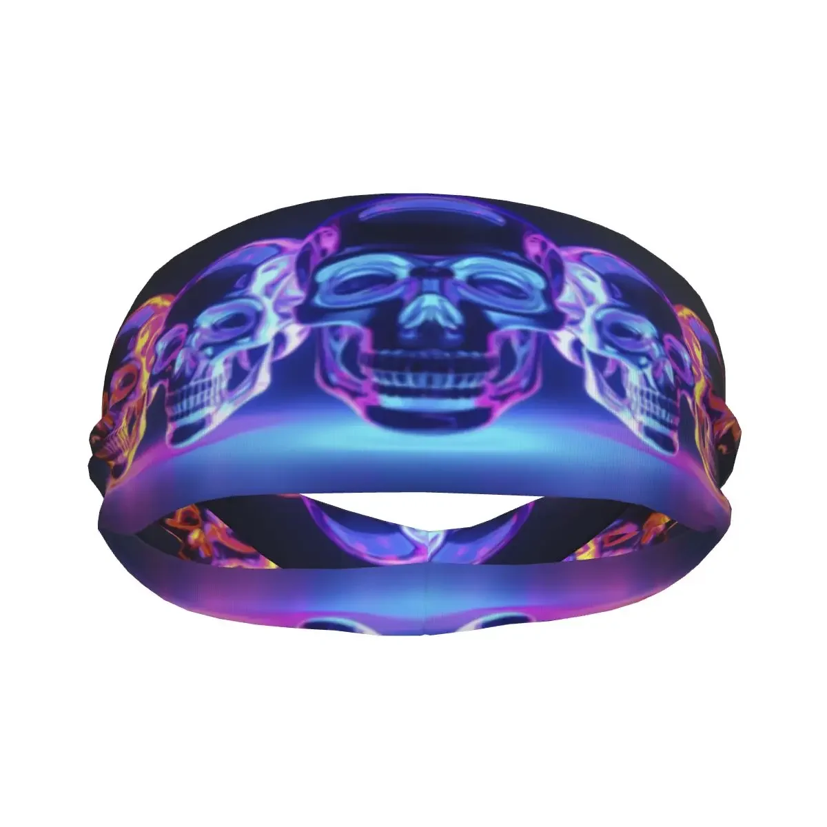 Custom 3D Skull Sport Headbands for Women Men Stretchy Moisture Wicking Gym Sweatband