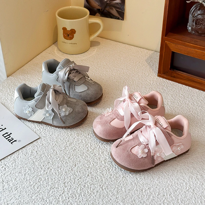 

Children's Spring Autumn Comfortable Soft Bottom Anti-Slip Casual Shoes Girls' Lightweight and comfortable Flat Sports Shoes