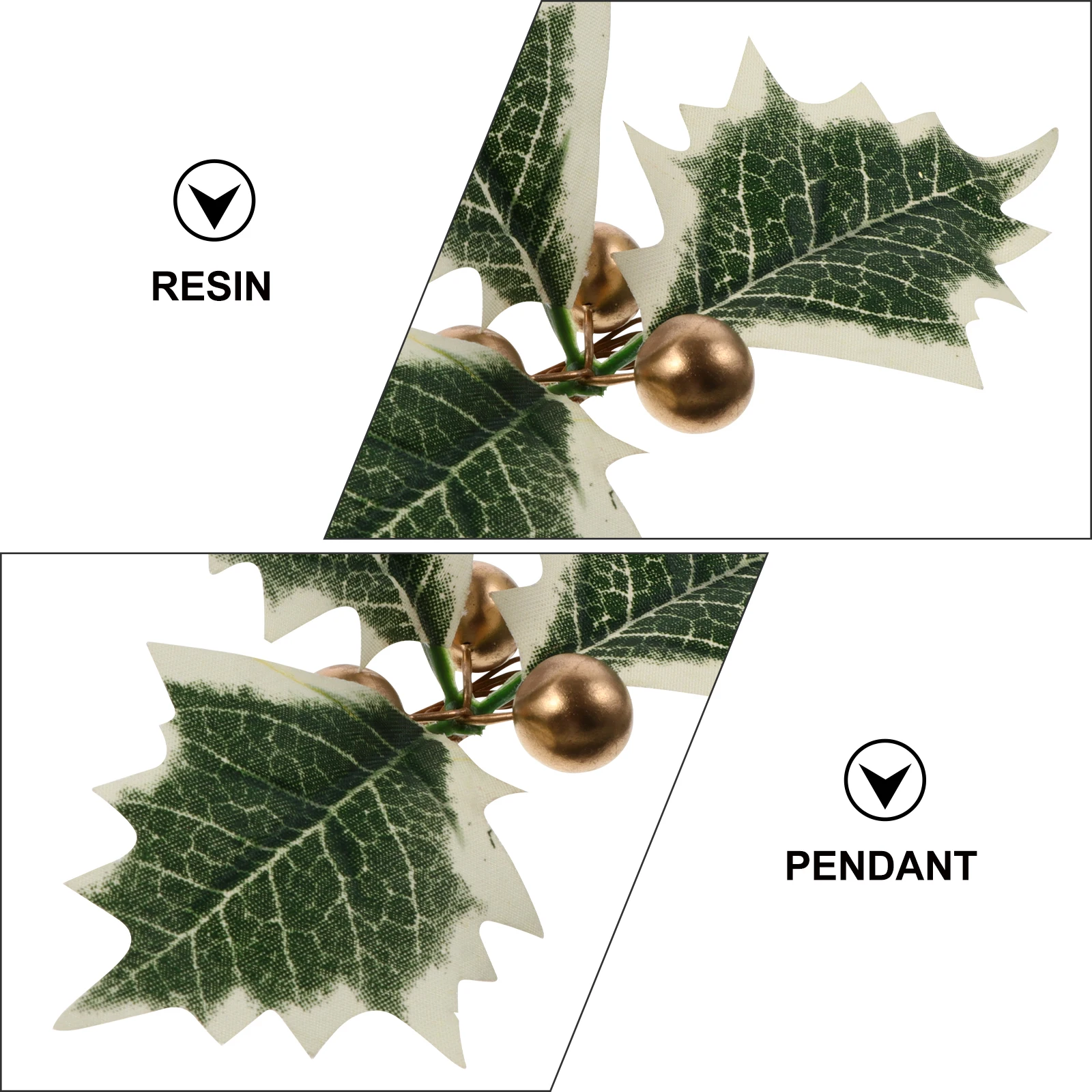 

20Pcs Green Leaf Gold Fruit Artificial Plant Decor High Quality Simulation Foliage for Room Cafe Restaurant Xmas Wedding Party