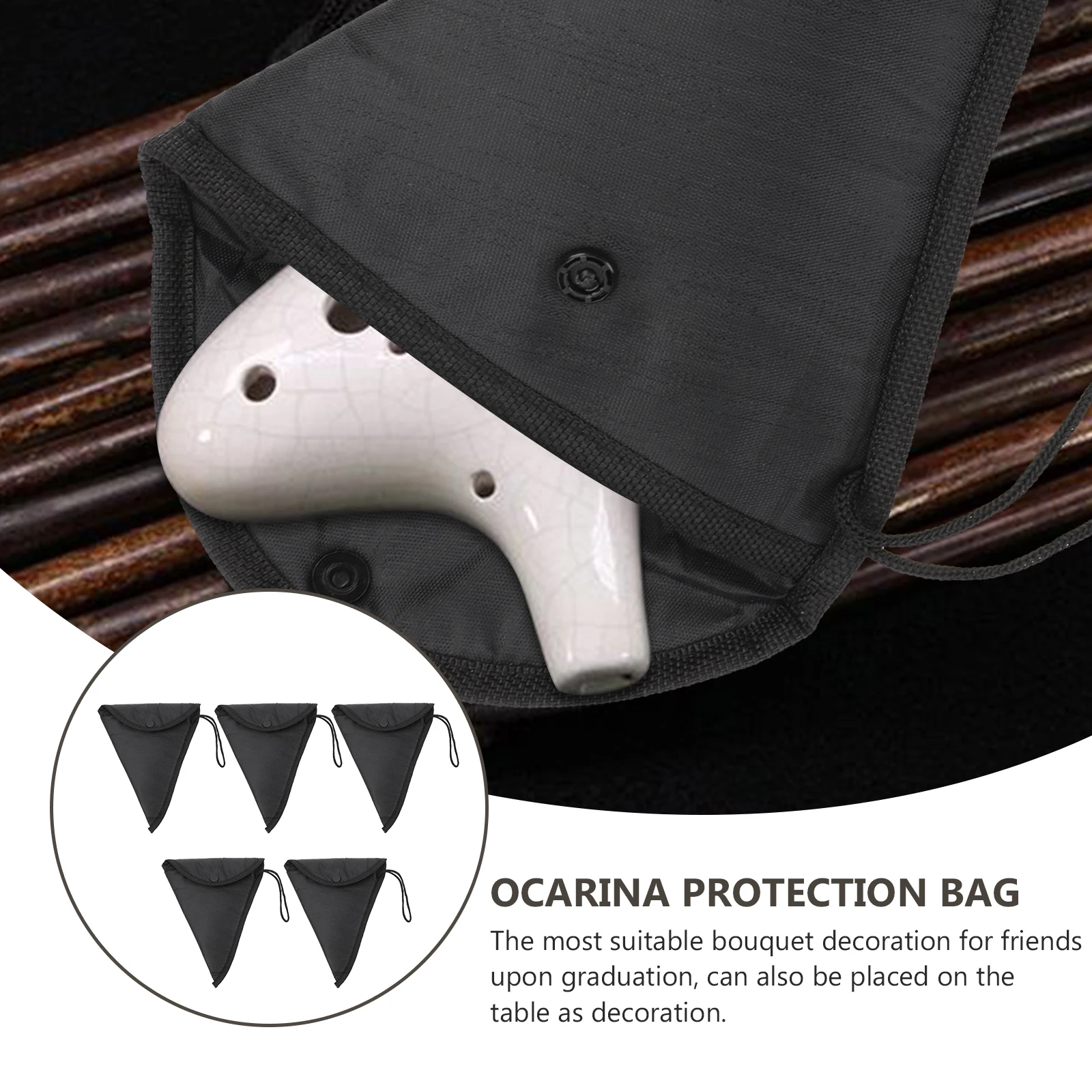 

Accessories for Ocarina Protection Bag Small Drawstring Musical Instrument Oxford Cloth