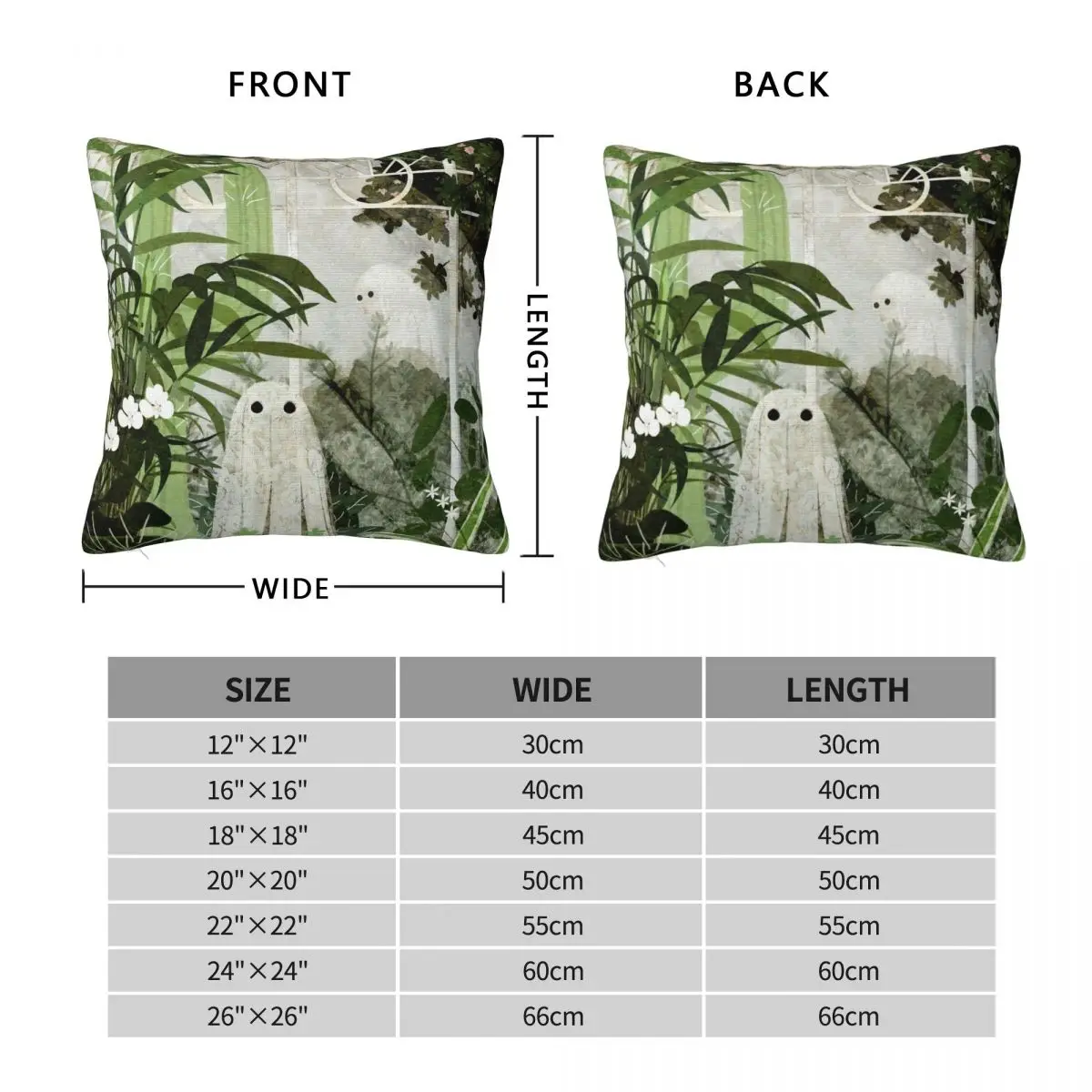 A Ghost In The Greenhouse Square Pillowcase Polyester Linen Velvet Pattern Zip Decorative Throw Pillow Case Home Cushion Cover