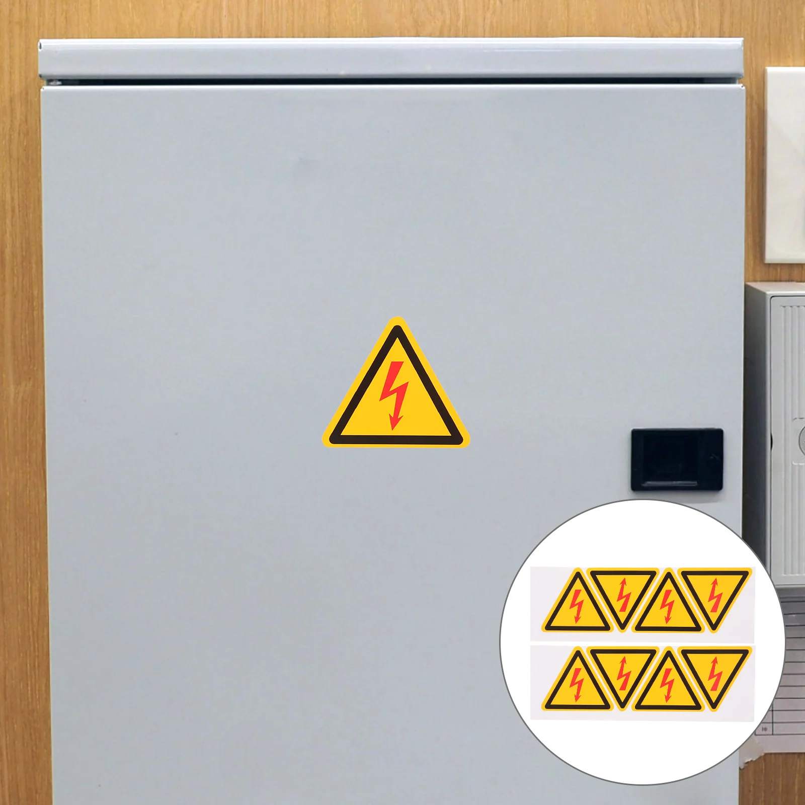 4 Pcs Electric Shock Warning Sticker Stickers High Voltage Signs Electrical Appliance