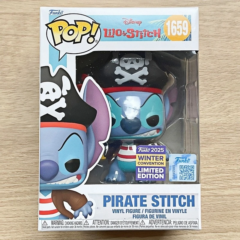 Funko Pop! Original Disney Lilo & Stitch Pirate Stitch #1659 Vinyl Figure Collectible Model Desktop Ornament Toy Gift for Fans