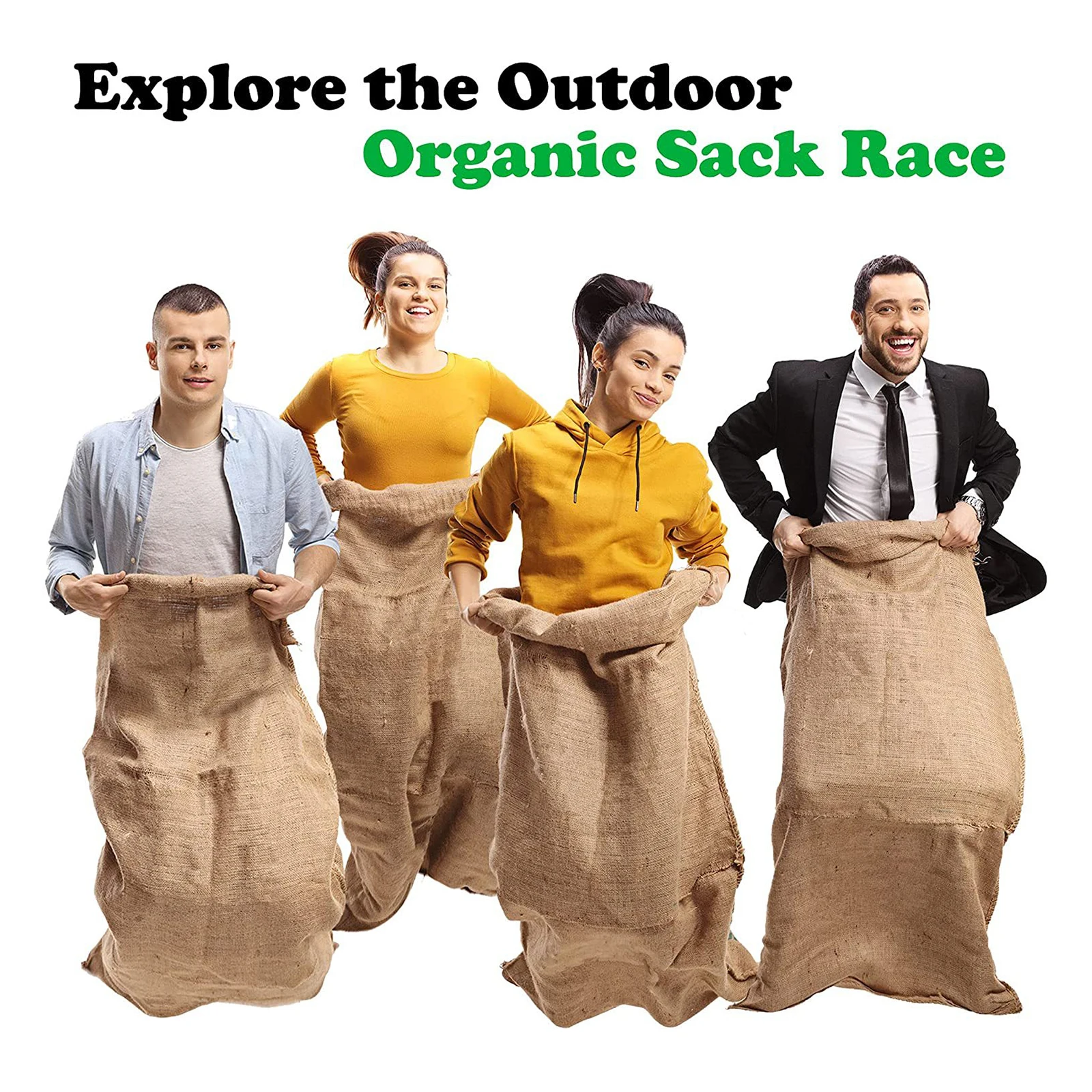 Large Capacity Sack Potato Organizer Storage Bag Burlap Potato Sack Race Bag Potato Growing Bag Party Field Game for Kids Adults