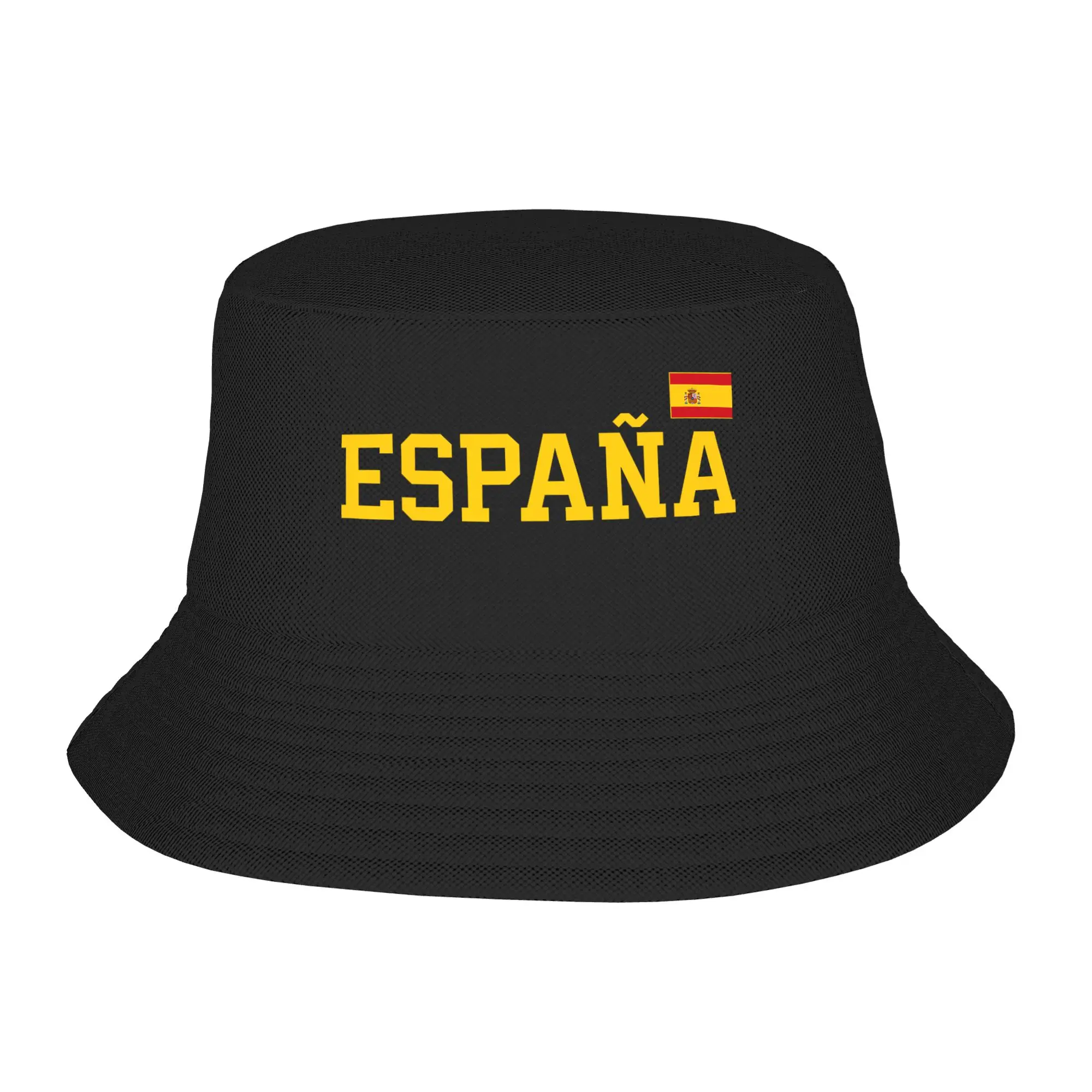 Spain Spanish Flag  Bucket Hat  Outdoor Fisherman Caps Breathable Travel Hiking Sun Hats For Men Women Funny Graphic Cap