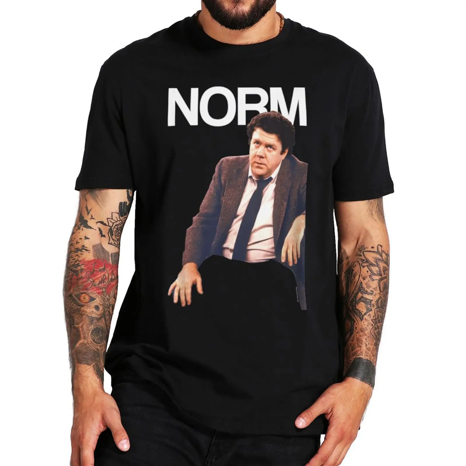 

Cheers Norm Funny Meme T Shirt Vintage Sitcom 90's TV Series Unisex Camiseta 100% Cotton EU Size Men's ClothingF