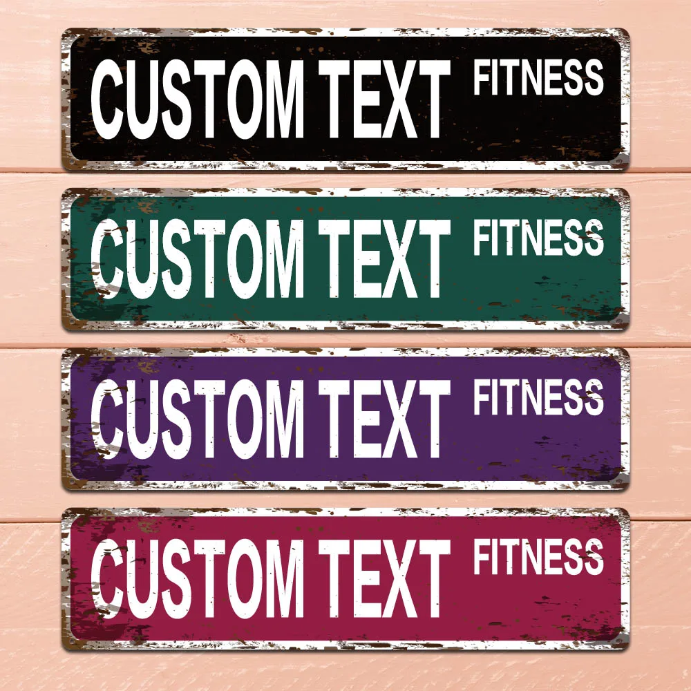 

1pc black/blue/purple/softpink Personalized Text Iron Wall Signs Metal Wall Plaque For Home Decor Living Room Bedroom