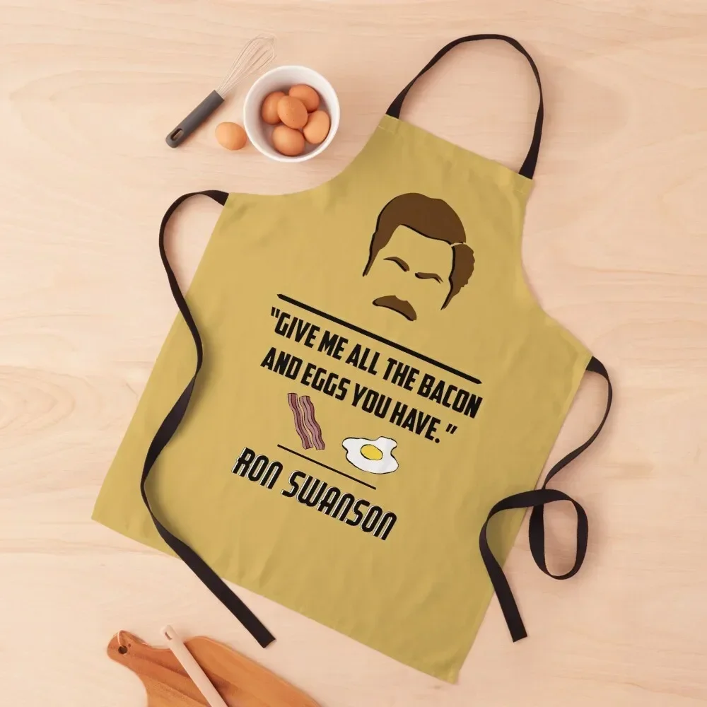 

Ron Swanson Apron Kitchen Accessories 2022 Kitchen Women with personal logo Apron