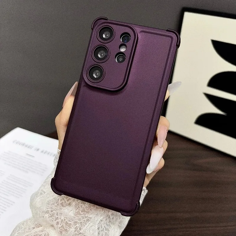 Luxuriöse weiche Handyhülle für Samsung Galaxy S26 Ultra S25 S24 S23 FE S22 Plus Note 20 10 Stoßfeste Silikonhülle Anti-Fall-Schutzhülle