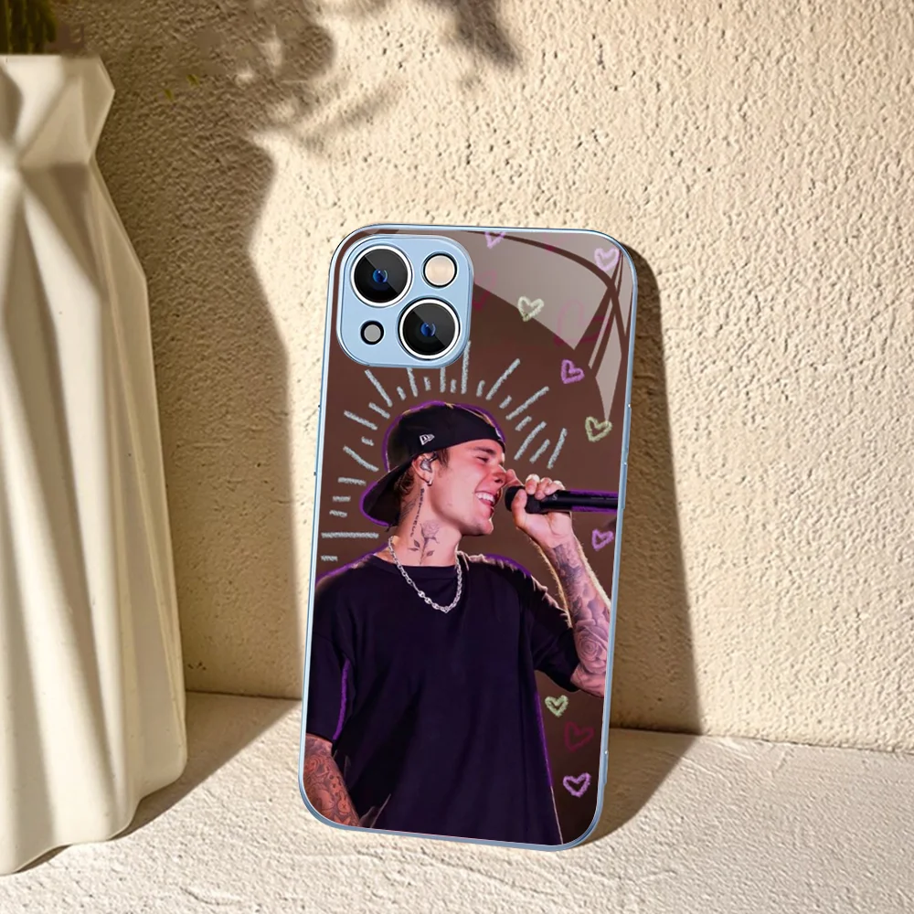 Fashion J-Justin B-Bieber Phone Case For IPhone 14 13 12 Mini 11 Pro XS Max X XR 14 Plus Tempered Glass Cover