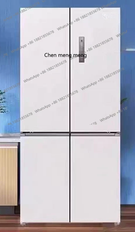 

8L ultra-thin household refrigerator cross double open four doors zero embedded first-level frequency conversion air cooling