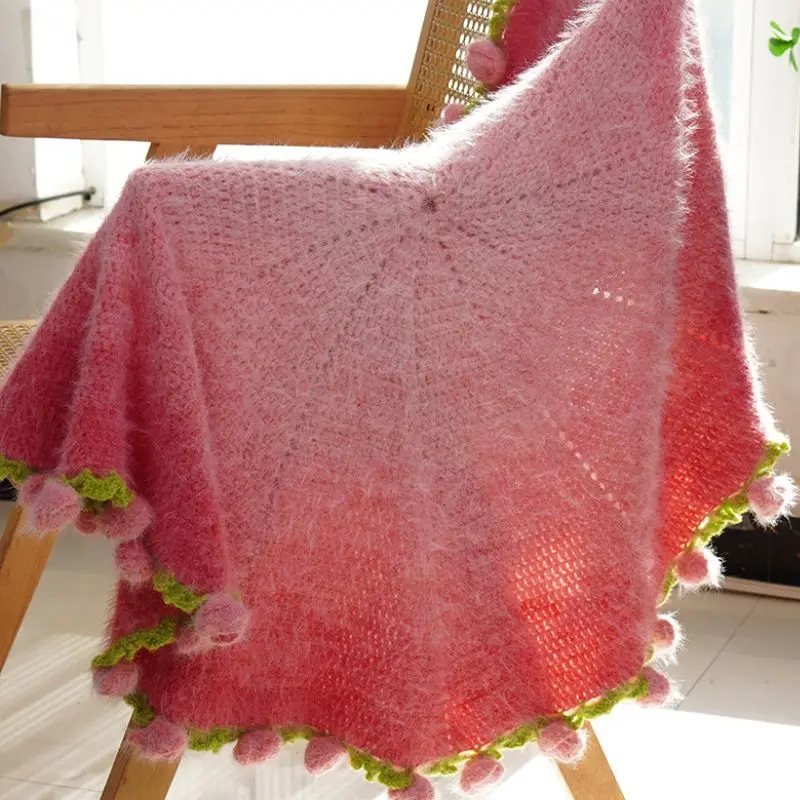 

375g Long Section Dyed Mohair Wool Yarn Handmade Woven Sweater Cake Line DIY Scarf Line Handmade Woven Sweater Ball Line