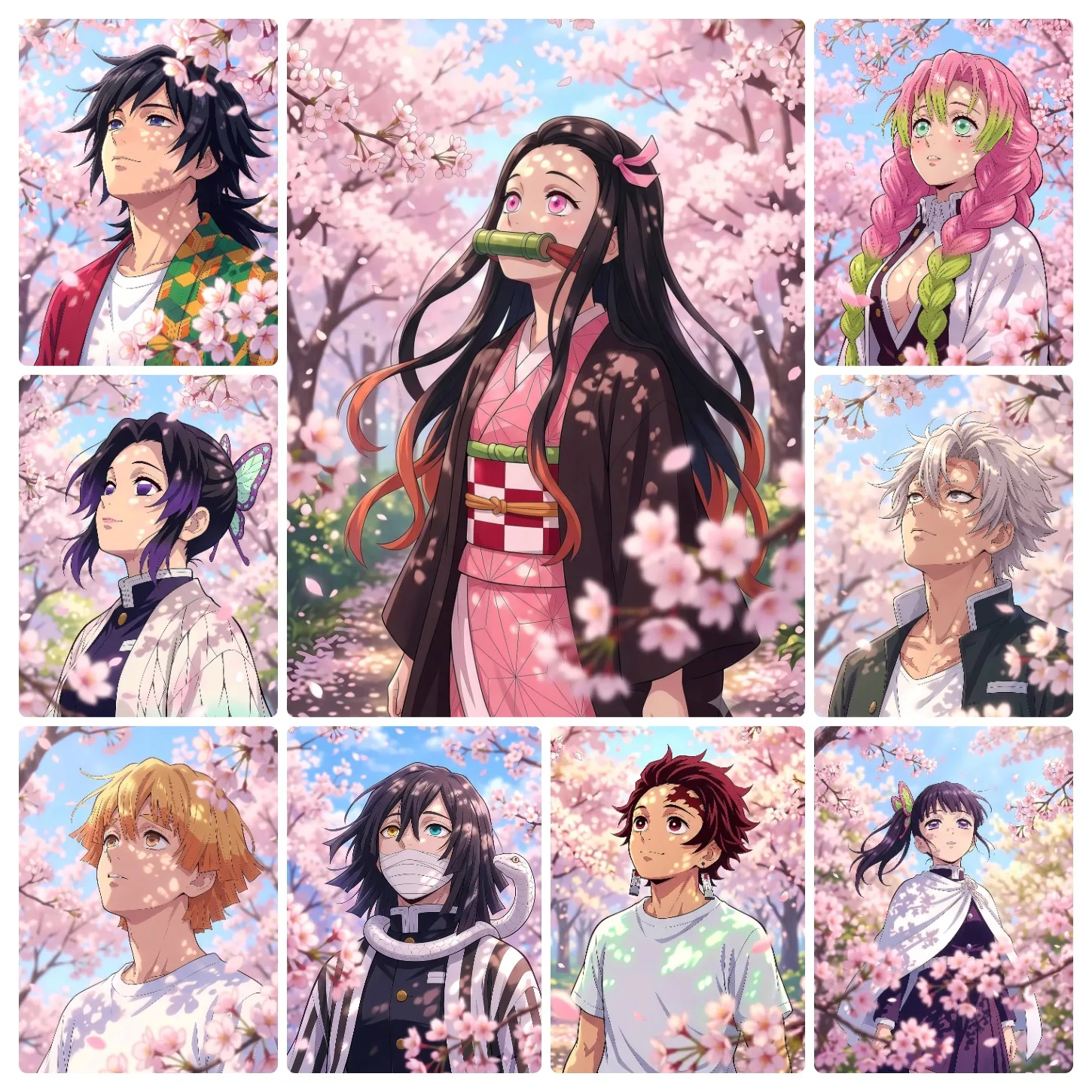 500/1000pcs for Adults Jigsaw Puzzle Anime Demon Slayer Complex Patterns, Portable Box for Family Games Educational Toys