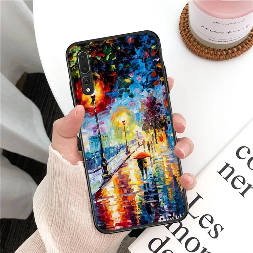 L-Leonid Oil A-Afremov Painting Phone Case For Samsung J 7 plus 7core J7 neo J6 plus prime J6 J4 J5 Mobile Cover