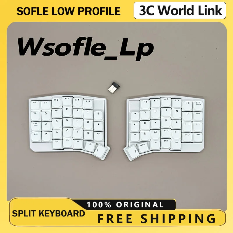 

SOFLE низкопрофильная разделенная клавиатура 2,4G беспроводная механическая клавиатура комплект с поддержкой горячей замены VIAL эргономика для ПК геймер подарки