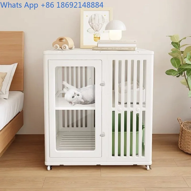 

Double-layer Cat Cage Cabinet Cat Villa Plastic Cat House Space-saving Large Space Household