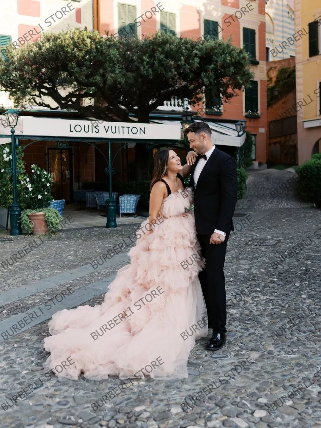 Luxo inchado tule plissado vestido de festa à noite com alças pretas bonito em camadas malha feminino formal vestido de noite vestido de festa de noiva