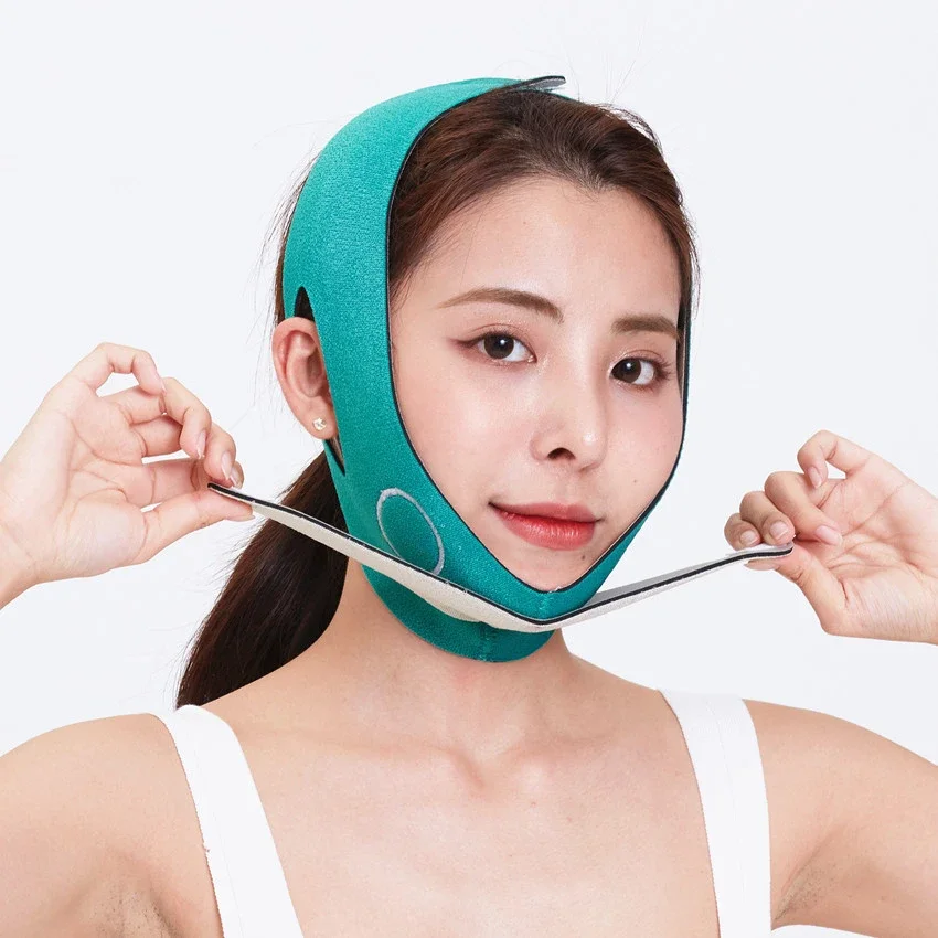 Elastic Face Slimming Bandage V Line Face Shaper Women Chin Cheek Lift Up Belt Facial Massage Strap Face Skin Care Tool 1pcs