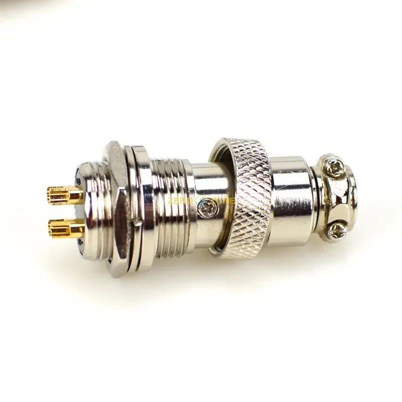 One Set GX16 Air Gold-Plated 16MF (1Pcs Male + Female Socket) Hi-End Aviation Power Plug