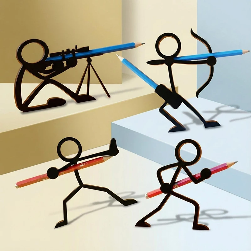Mega Sale Action Pencil Holder Set, Decorative Warrior Pencil Organizer Stand