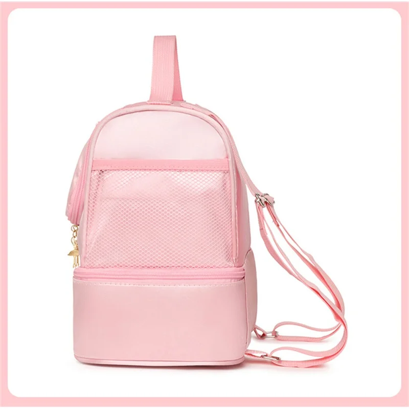 Kids Girls Ballet Dance Shiny Sequins Embroidered Backpack Dress Dancing Duffle Handbags Gym Latin Class Storage Package Handbag