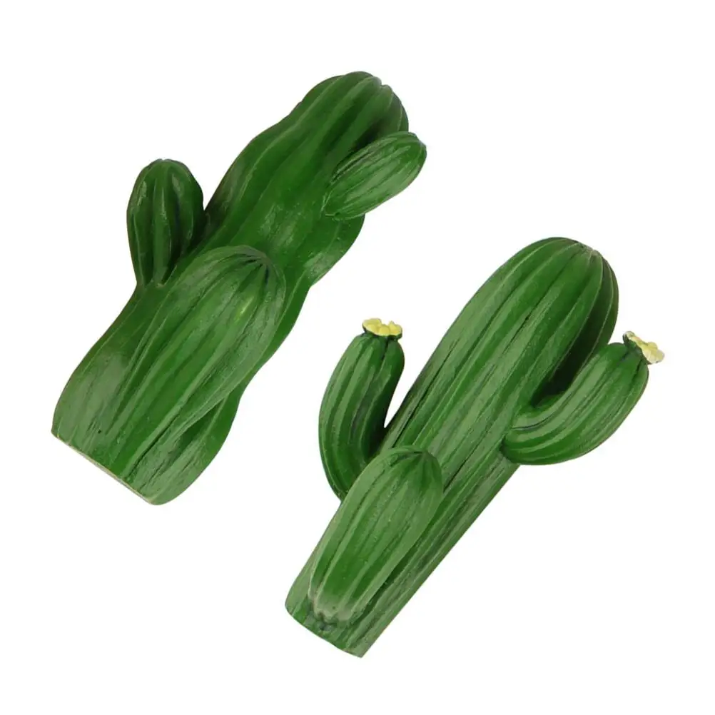 

2 Pcs Nail-free Wall Hooks Cactus Shaped Storage Hangers Green Resin Office Dorm Room Organization Solution