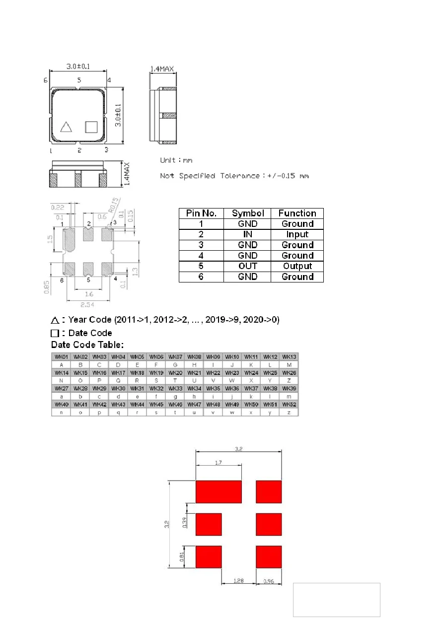 10 PCS TA2544A código Ly novo genuíno 3450 MHz embalado filtro de serra SMD