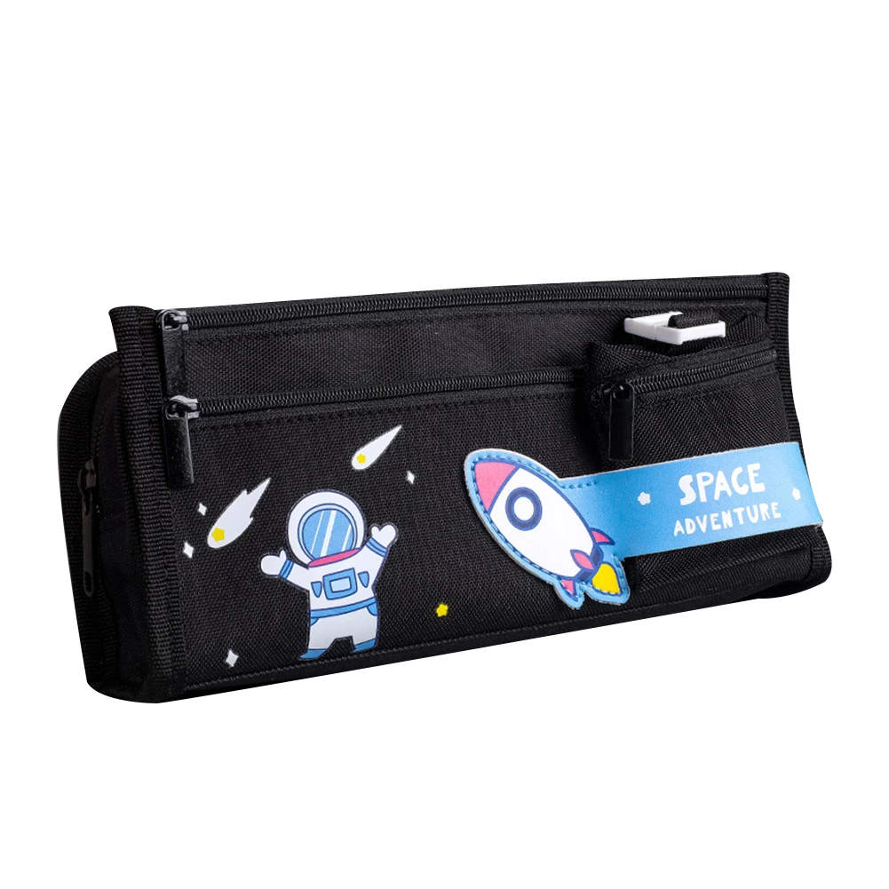 Симпатичный фотокарандаш с отделением для монет для студентов, холщовая износостойкая школьная сумка для хранения канцелярских товаров для мальчиков и девочек, вместительный подарок