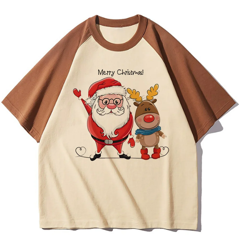 Christmas tshirt female Psychedelic Trendy Classic Comfortable shirt Graphic graphic Digital Pastel