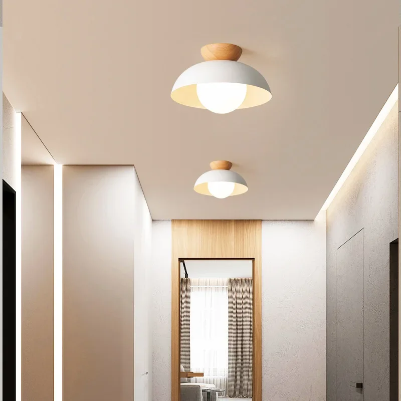 

Wooden Aisle Ceiling Light Modern Balcony Entrance Staircase Living Rooms Cloakroom E27 Nordic Home Decoration Lighting Fixtures