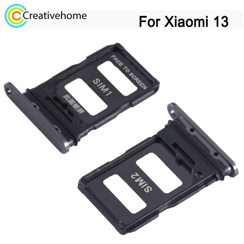 Dual SIM Card Tray For Xiaomi 13 Phone SIM1+ SIM2 Card Tray Replacement Spare Part