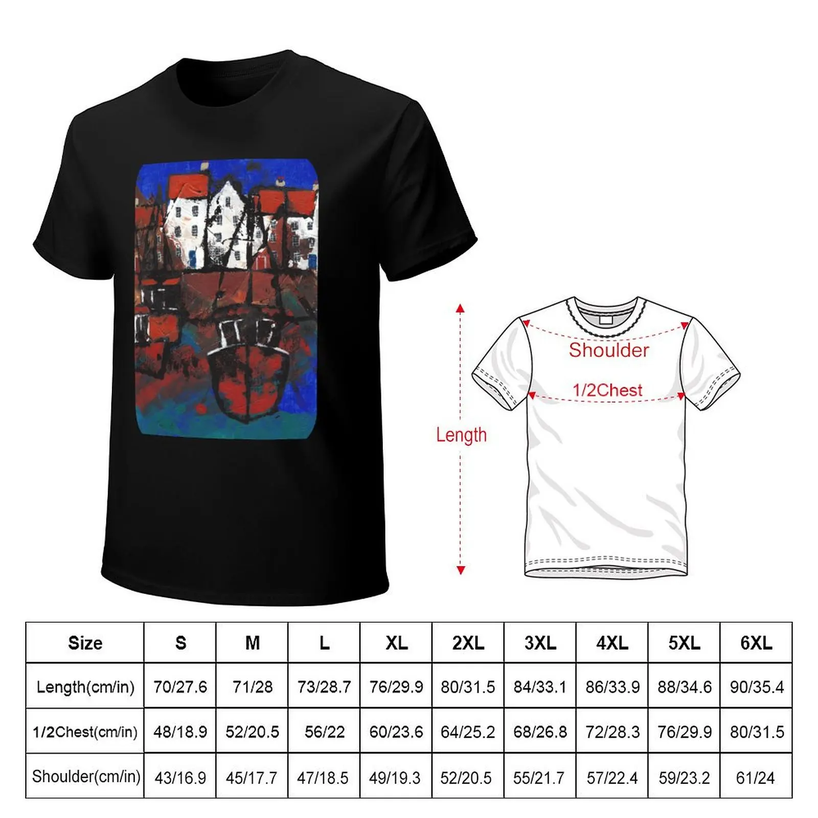 In a Fife Harbour 1 T-Shirt Urban Casual Loose Fit Tee