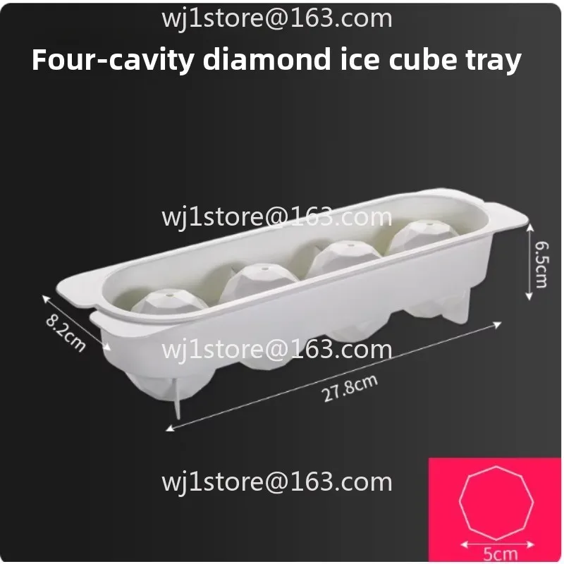 Factory direct sale Transparent Creative Whiskey Home Polygon Ice Hockey Mould Mixing Ice Box Mould Silicone