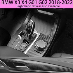 Suitable for G01 G02 Interior Stickers, Carbon Fiber Modified Film for Central Control Gear Shift for BMW X3 X4 2018-2022