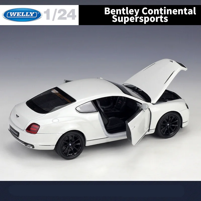 WELLY 1:24 Bentley Continental Supersports GT Coupe Alloy Luxy Car Model Diecasts Metal Vehicles Car Model Simulation Kids Gifts