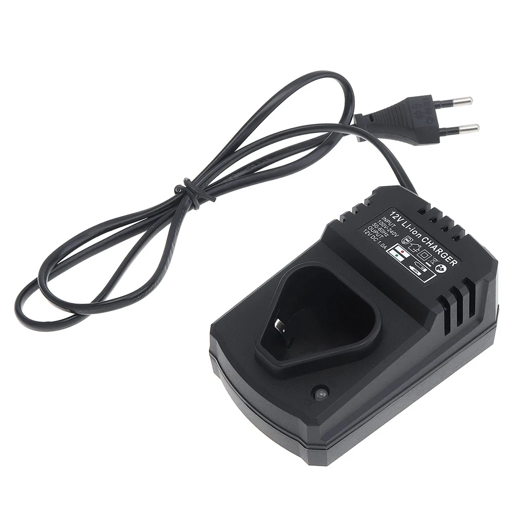 12V DC Li-Ion Battery Charger Replacement Support 110-240V US/EU Plug For Electric Drill Screwdriver Tool