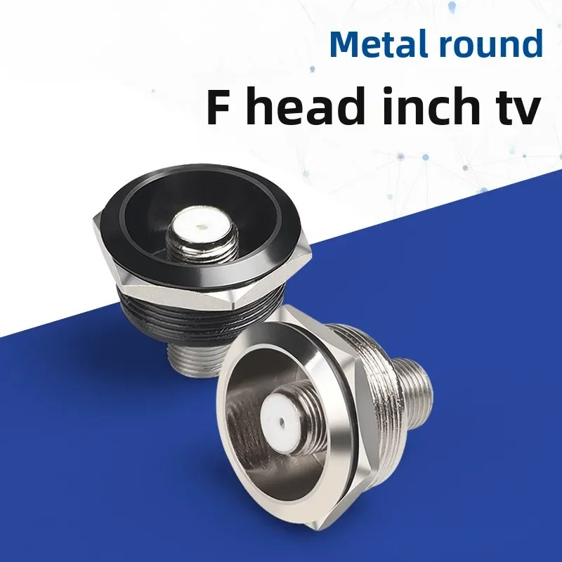 1PC Type C 22mm metal round F-head zinc alloy directly inserted electronic satellite British TV TV module