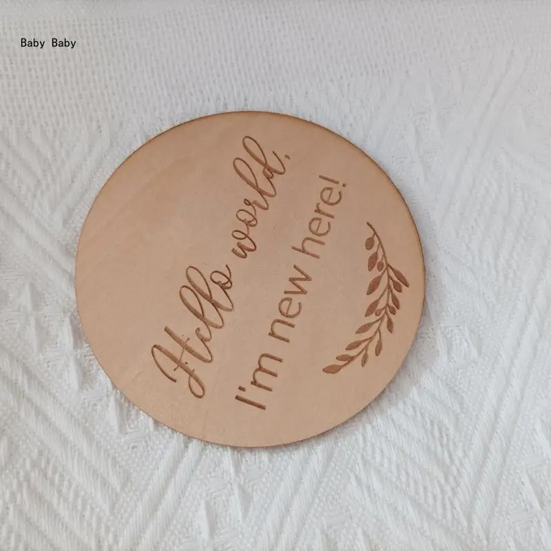 Baby Birth Announcement Cards Printed Milestone Circle Disc Months Signs Card Q81A