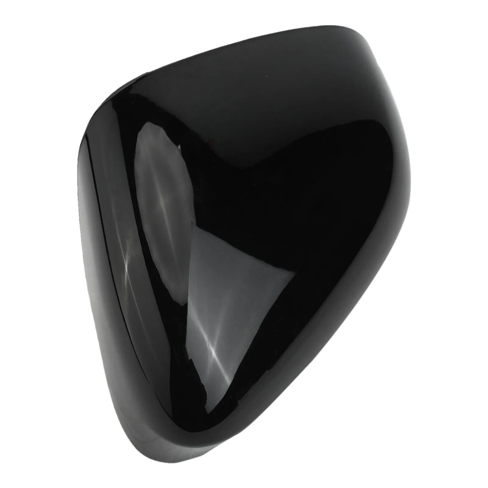 كما هو موضح في الشكل غطاء مرآة الجناح الخلفي غطاء مرآة سوداء لامعة غطاء أسود لامع حماية مرآة الرؤية الخلفية