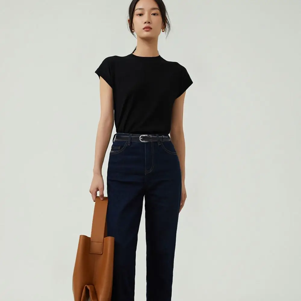 Pasek damski ze skóry PU, modny, z klamrą ze stopu, smukły pasek, akcesoria do paska, prosty pasek w stylu koreańskim.