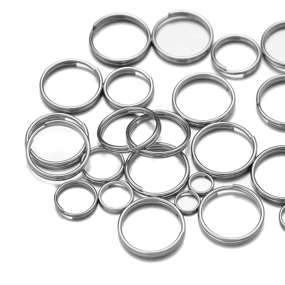 100pcs Stainless Steel Double Loop Jump Rings Mini Connector For DIY Key Rings Keychains Necklace Bracelet Crafts Jewelry Making