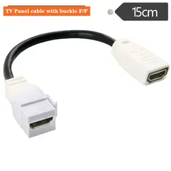 HDMI Compatible Cable Socket Female Head With Buckle Panel Female Port Cable HDMI Compatible Wall Plug Straight Panel Cable