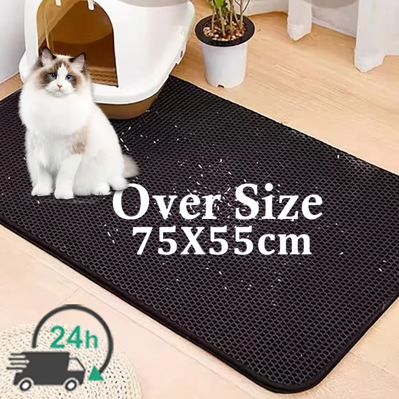 

EFK Waterproof Pet Cat Litter Mat Double Layer Pet Litter Box Mat for Cat Non-slip Toilet Pad Washable Bed Mat Cat Accessories