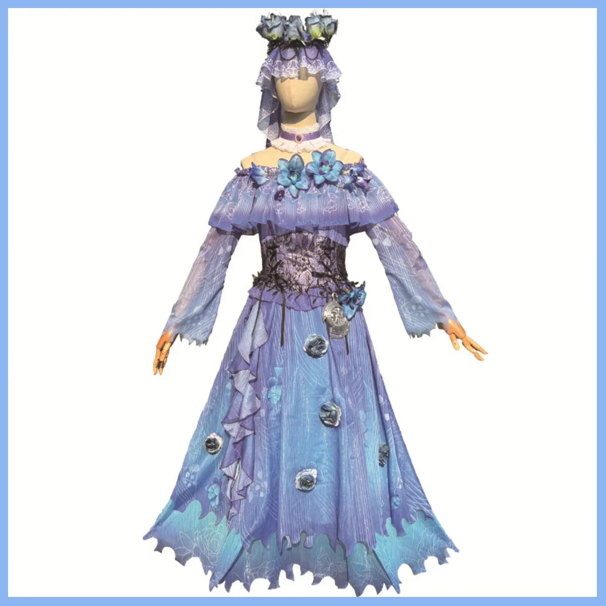 Melly Plinius Entomologist Cosplay Anime Game Identity Ⅴ Costume Ghost Candle Purple Dress Veil Woman Sexy Carnival Party Suit