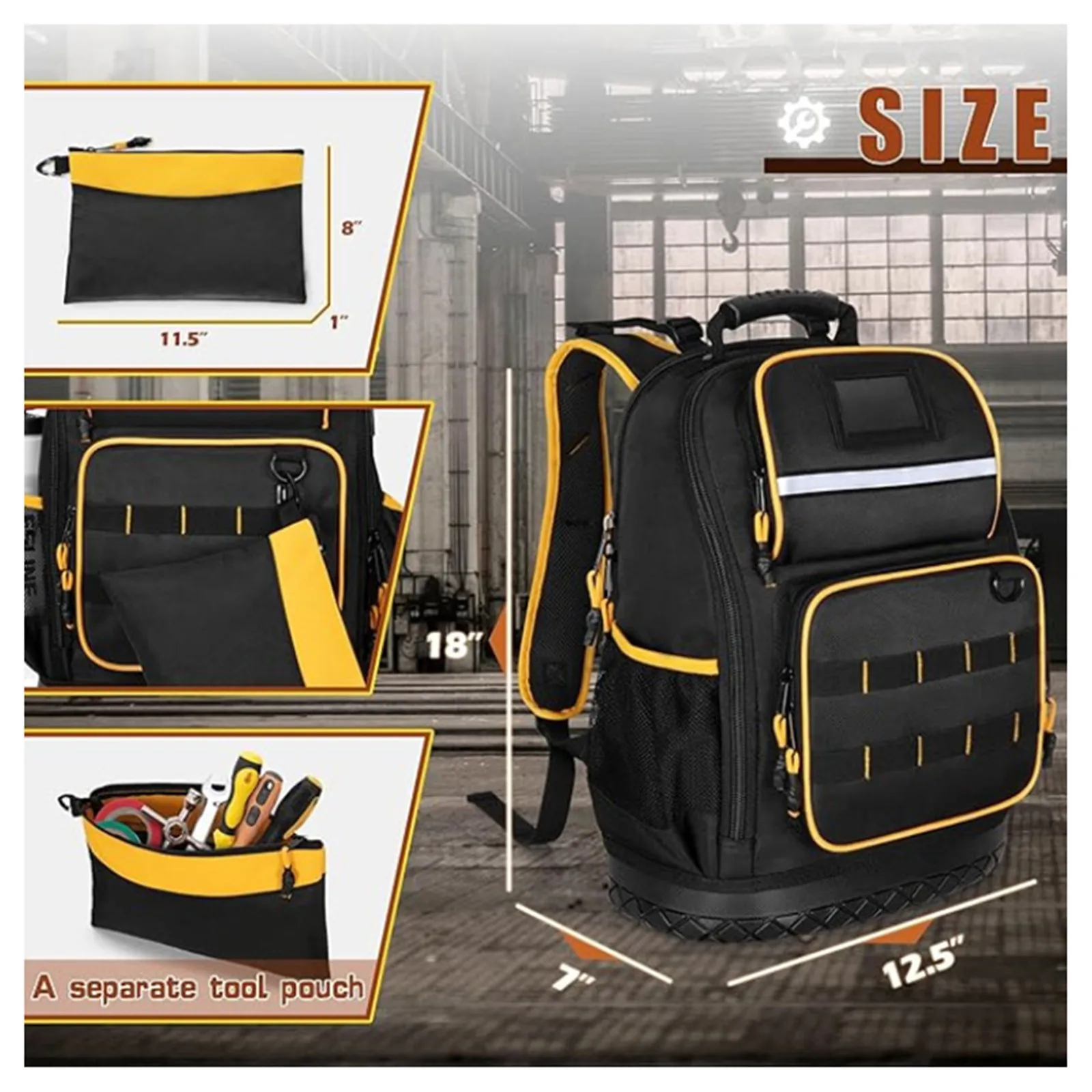 Waterproof Travel Shoulder Bags Electrician Carpentry Outdoor Backpack Toolbox Laptop Storage  Tool Case Durable Handbag Luggage