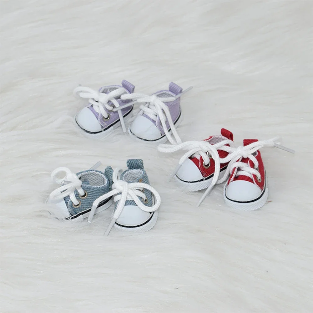 (Seulement chaussures) pour LABUBU 17 cm poupées en coton chaussures en toile de coton jouets chaussures de sport décontractées accessoires de poupées pour tenues labubu