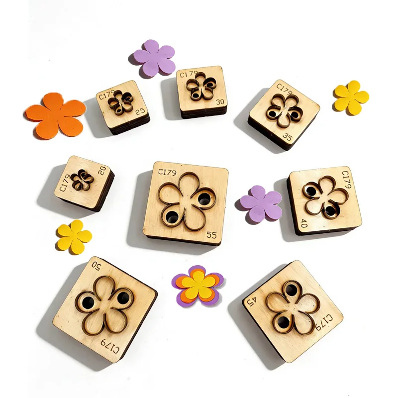 

Handcrafted Leathercraft Die Cutting Stamps DIY Petal Shapes Flower Pendant Jewelry Making Tools Multiple Designs