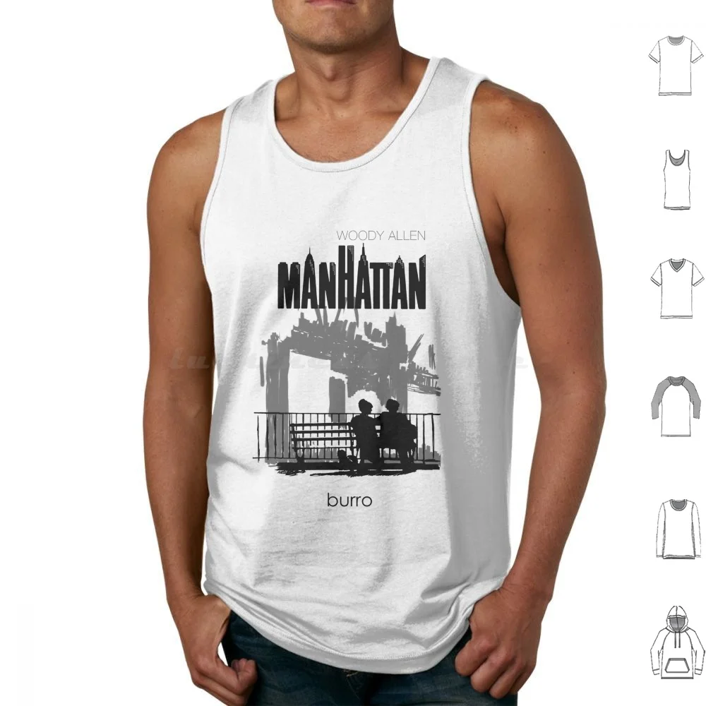 Woody Allen's Manhattan-Illustration Tank Tops Vest Sleeveless Woody Allen Manhattan Film Cinema Movies Cool Outline B