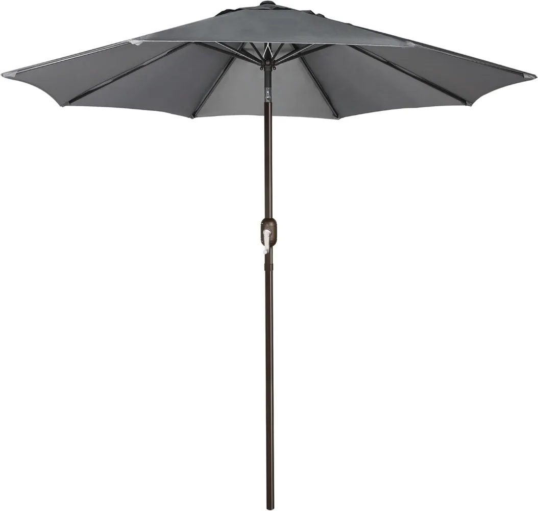 

9-Foot Market Patio Umbrella – Crank Lift & Push-Button Tilt with 8 Reinforced Ribs