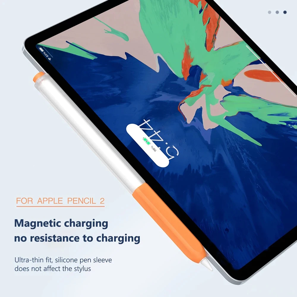 

Silicone Translucent Pencil Case, Suitable for Apple Pencil 2nd Generation, Supports Magnetic Wireless Charging, 2-Color